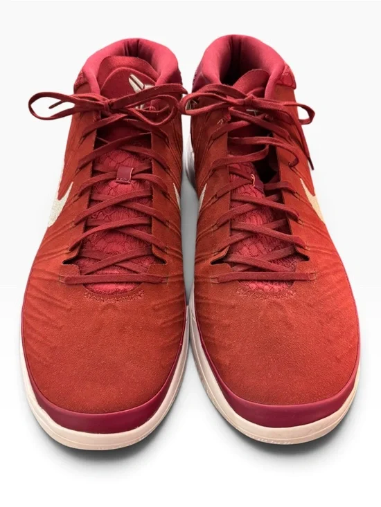 Nike Kobe A.D. Mid Team Red Maroon Chrome Silver Basketball Sneakers Size 18