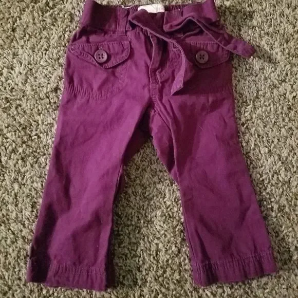 Old Navy Purple Pants Baby Toddler Size 12-18 Months Comfortable Cotton