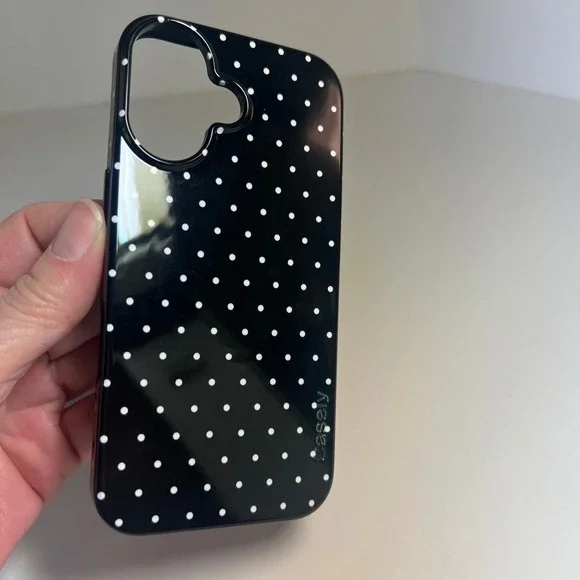 CaselyIphone‎ Case Black White Polka Dot Pattern NIP Mag Safe Protective