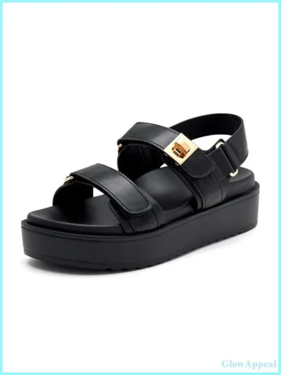 Platform Sandals Cushioned Footbed Open Toe Adjustable Strap Walking