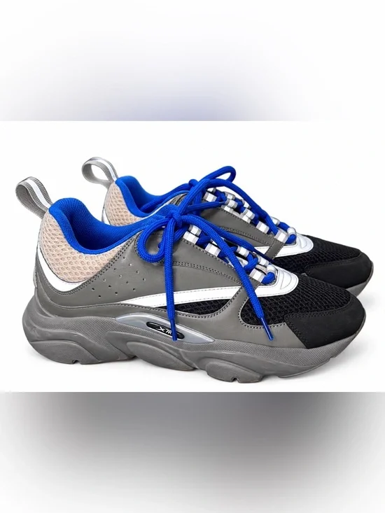 NEW! MEN’s CHRISTIAN DIOR Technical Mesh Calfskin Mens B22 Sneakers US 7