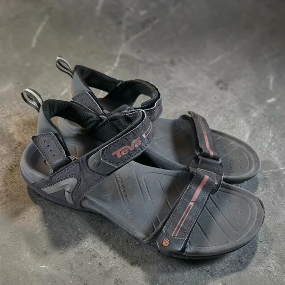 Teva Sandal Men 12 Toachi Brown Orange Hiking Trail Water Adjustable Outdoors