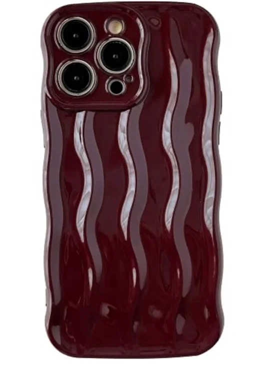 Amazon Wavy Burgundy iPhone 15 Pro case