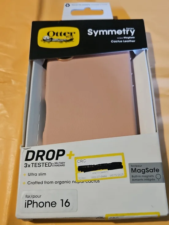 OtterBox iPhone 16 Symmetry Series Case with MagSafe - PINK CACTUS LEATHER