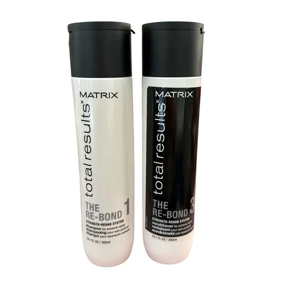 Matrix Total Results The Re-Bond 1 Shampoo & 3 Conditioner 10.1 Fl Oz New