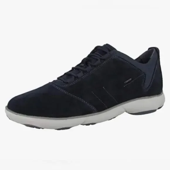 Geox U NEBULA C Respira Inner Breathing System Navy Blue Lace Up Casual Sneakers