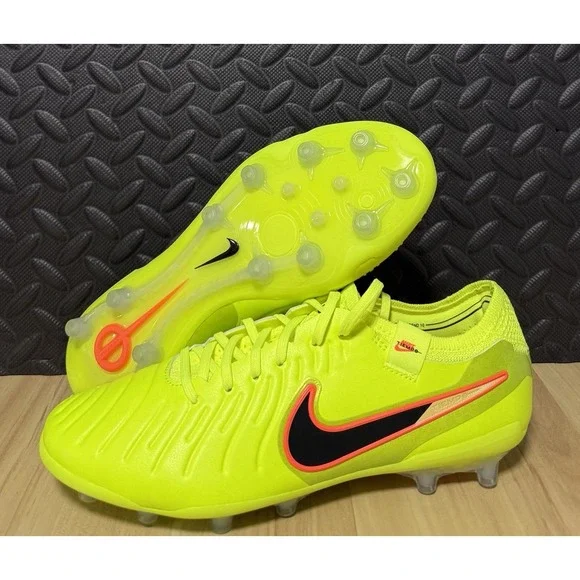 Nike Tiempo Legend 10 Elite AG IO4451-701 Volt Green Mens Size 7.5 Womens Size 9