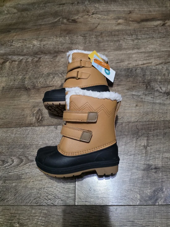 Cat & Jack Tan & Black Winter Boots Toddler 8