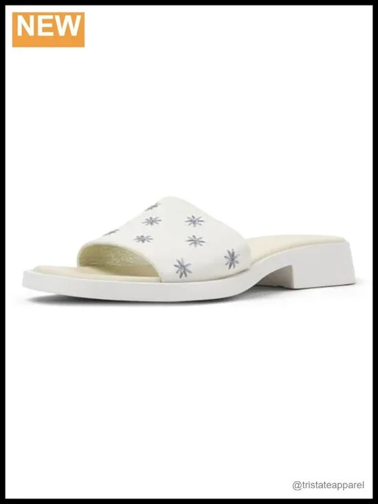 Camper Womens Dana Sandals Leather Block Heel Slingback Open Toe Casual