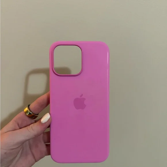 Apple Pink Silicone iPhone 16 pro max Case