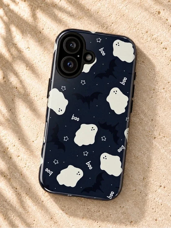 Ghost & Bat Halloween iPhone Case