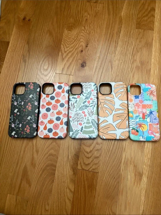 Set of Holiday & Tropical Pattern iPhone Case - Assorted Colors iPhone 15plus