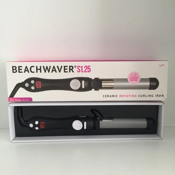 Beachwaver S1.25 Ceramic Rotating Curling Iron Dual Voltage Lightly Used EUC