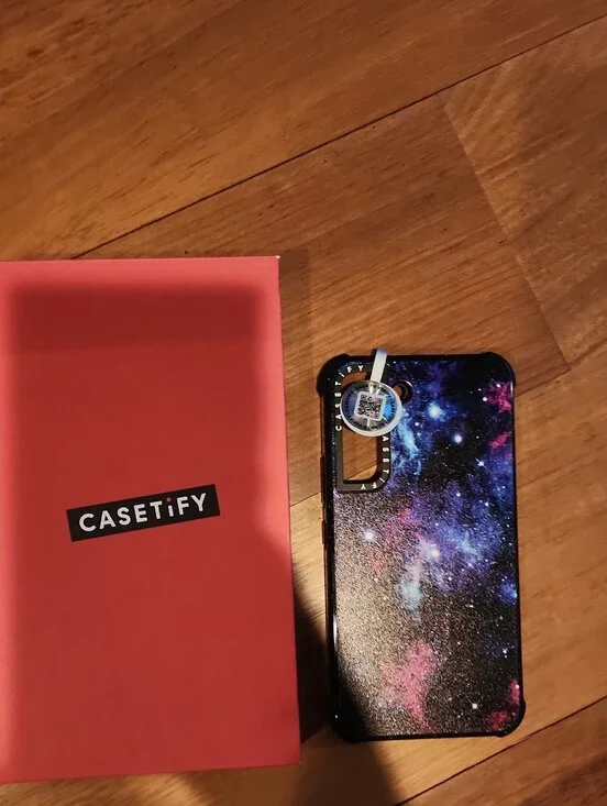 Casetify Galaxy Nebula Phone Case in Black, Purple & Blue