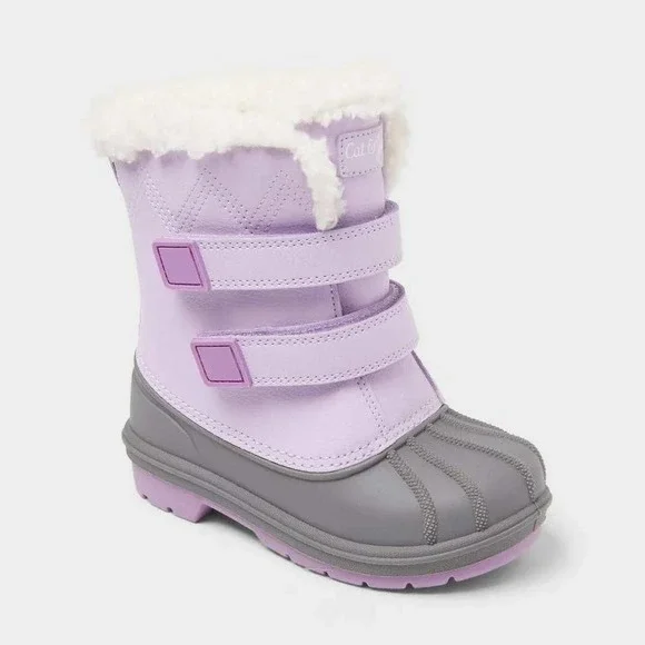 Cat & Jack Denver Toddler Girls Purple Waterproof Snow Boots | Size 5 NEW