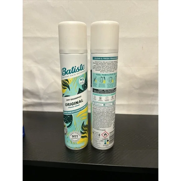 2 New Batiste‎ Original Classic Clean Instant Hair Refresh Dry Shampoo 3.81oz