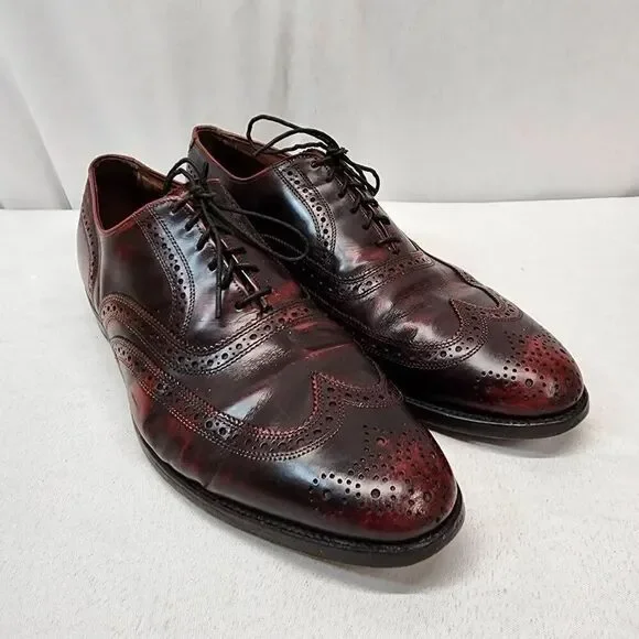 Allen Edmonds Mcallister Wingtip Oxfords Dress Shoes Oxblood Men's 11.5