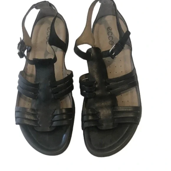 𝅺ECCO very comfortable!black sandals size 41