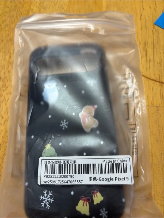 Black Holiday Snowman Phone Case for Google Pixel 9 NIP