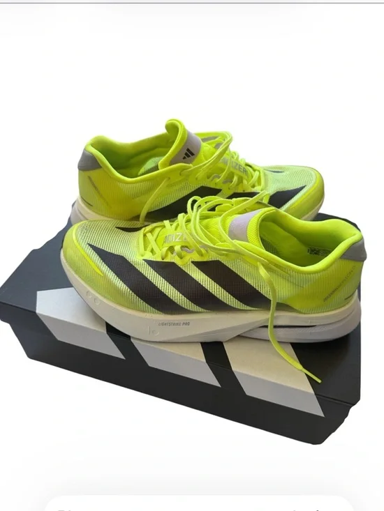 Adidas ADIZERO BOSTON 13M Men's Sneakers JQ2553 Lucid Lemon / Core Black 11.5