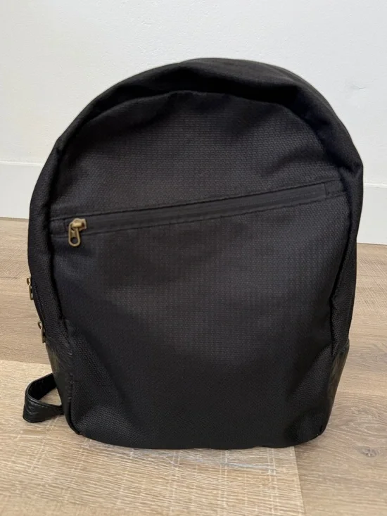 Pistil Black Canvas Leather Trim Backpack