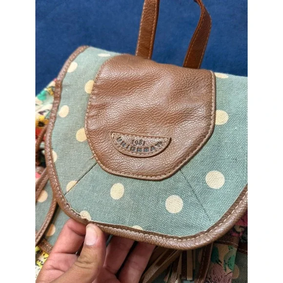 Union Bay Floral Leather & Canvas Mini Backpack Womens Multicolor