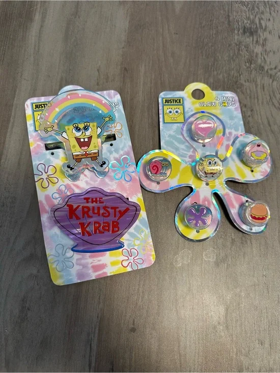 SpongeBob Hair Claws Clips NWT