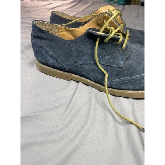 Calvin Klein Faxon Wingtip Derby Shoes Navy Suede Men's Size 13M Dress‎ Casual