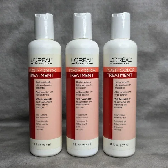 (X3) L'Oreal Technique Post-Color Treatment Conditioner‎ w/Ceramide R 8 oz