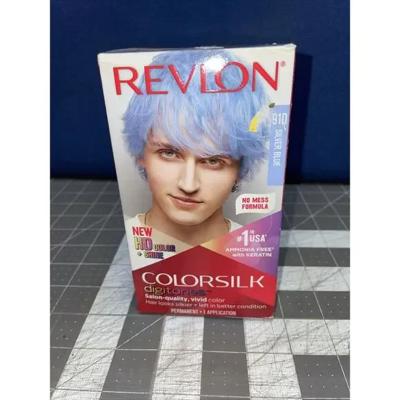 Revlon Colorsilk HD‎ Color SILVER BLUE 91D Permanent Hair Color Sealed Box