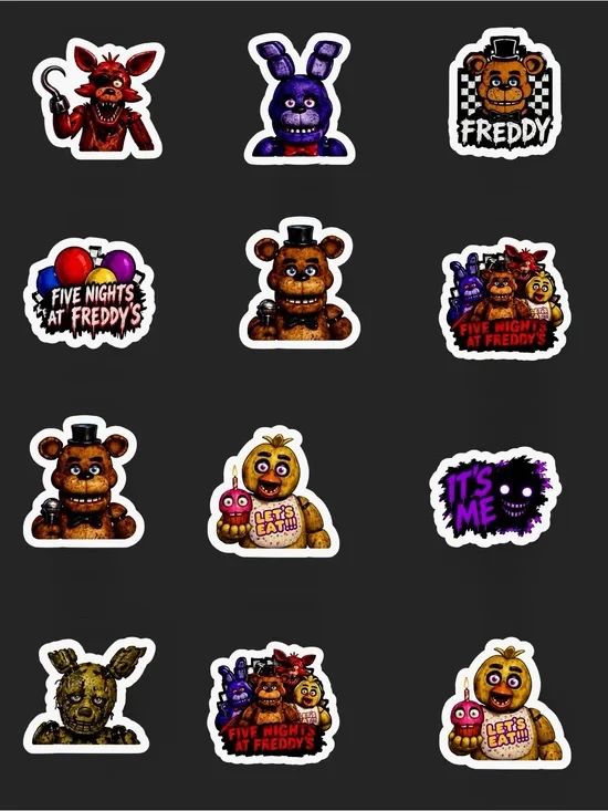 Fnaf Colorful Character cupcake toppers