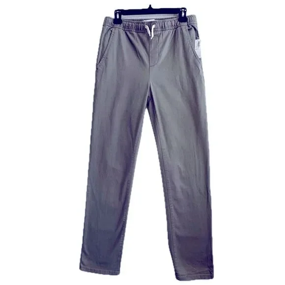 Old Navy Youth Straight Leg Pants XXL 18 Relaxed Fit Gray Turtle Dove NWT
