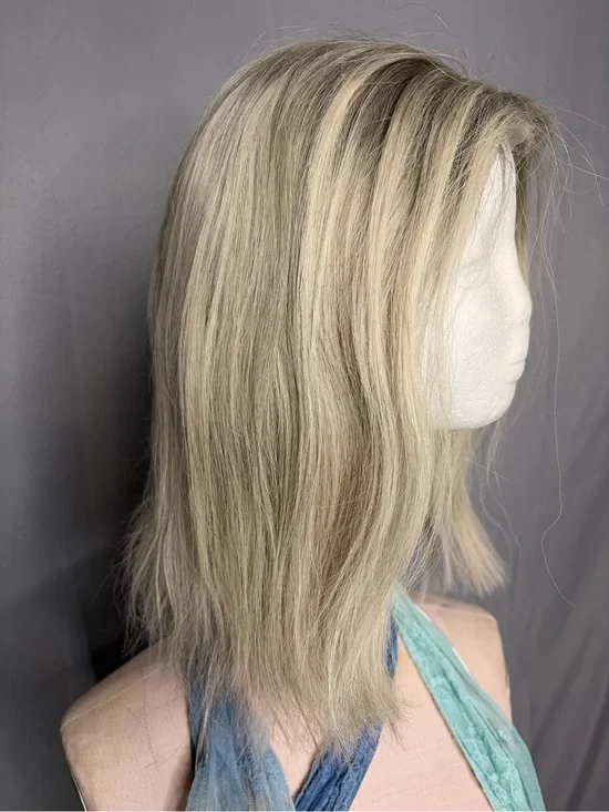 Real Remy Human Hair Wig Ash Blonde