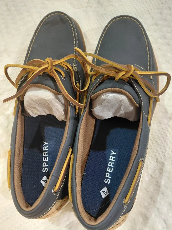 Sperry Men’s Navy and Tan Boat Shoes