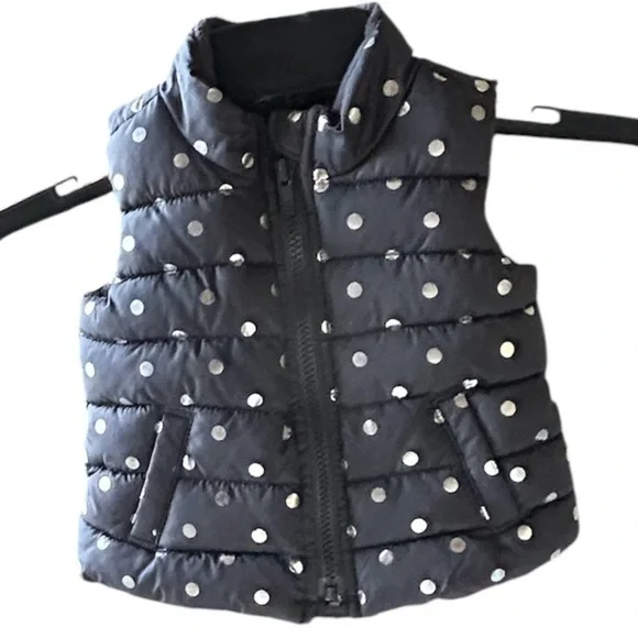 Old Navy Baby Polka Dot Puffer Vest