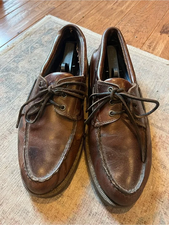 Sperry Brown Leather Moccasin-Style Boat Shoes