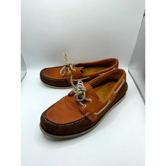 Sperry Gold Cup STS12848 Mens 8M Sneakers Rust Leather Moc Toe Casual Boat Shoes