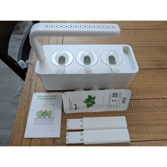Click & Grow 3 Indoor Herb Garden Kit with Grow‎ Light | Smart Garden for Home