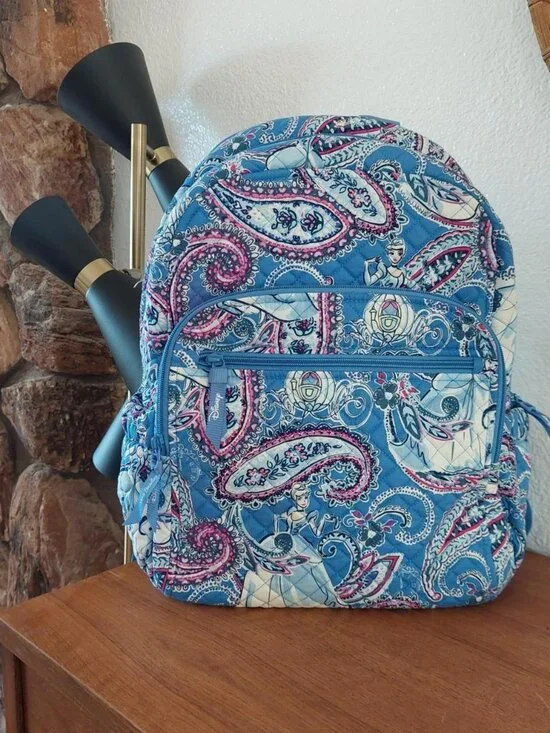 vera bradley paisley like new Disney Cinderella blue, pink, and white paisley pr