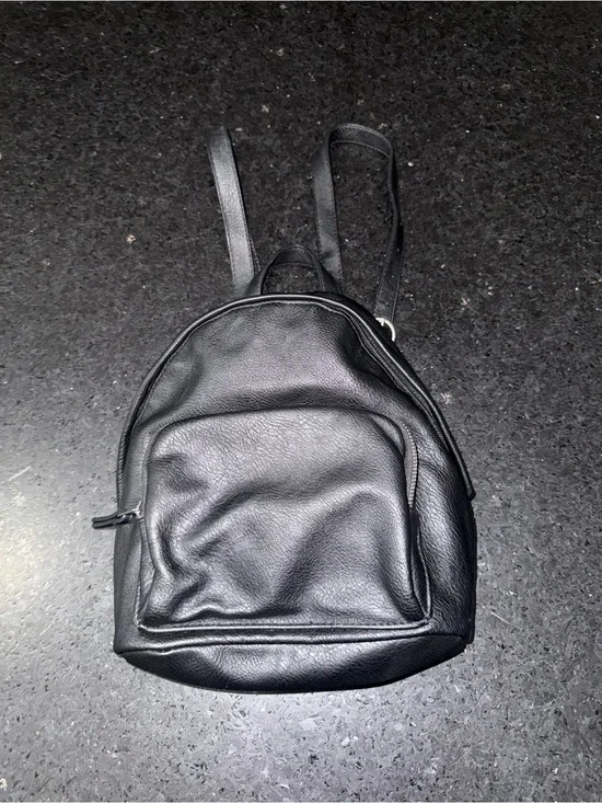 UEC Universal Thread BLACK Faux Leather Mini Backpack