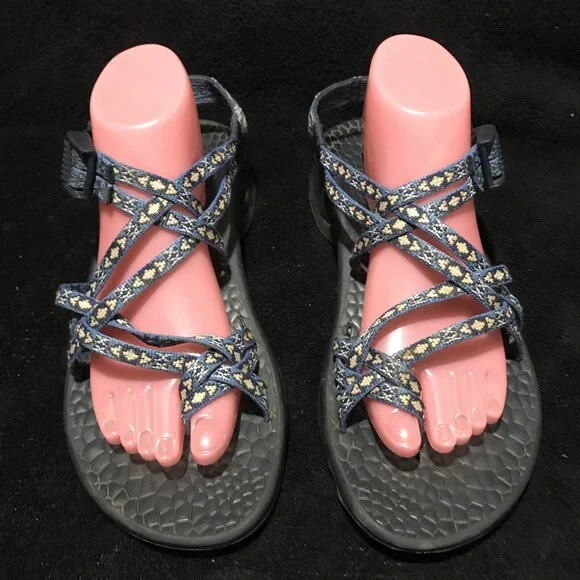 CHACO ZX2 Classic Sandal Women’s Size 10 Blue Strappy Toe Loop