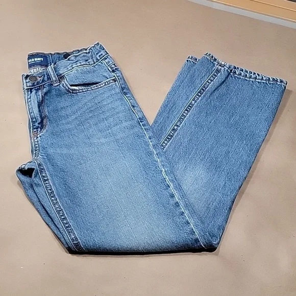Old Navy, Size 12 Standard, Med Wash, Straight Leg Jeans, Excellent Used Cond.