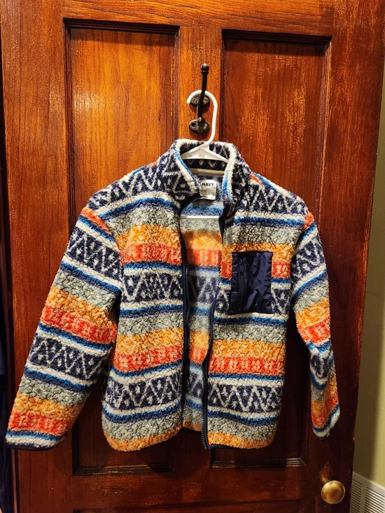 EUC Old Navy Multicolor Kids' Sherpa Puffer Jacket - Multi-Colored