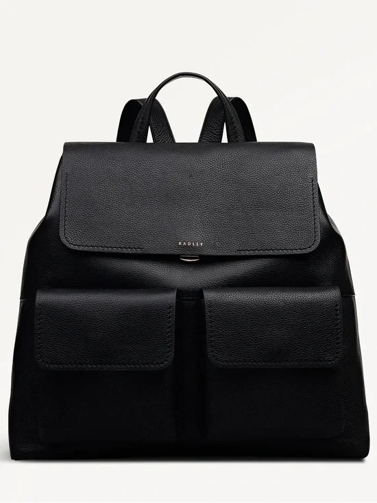 RADLEY LONDON Black Pebbled Leather Backpack