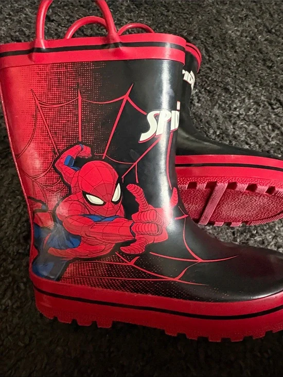 Marvel Spider-Man Kids Costume Rain Boot - Red, Black, Blue