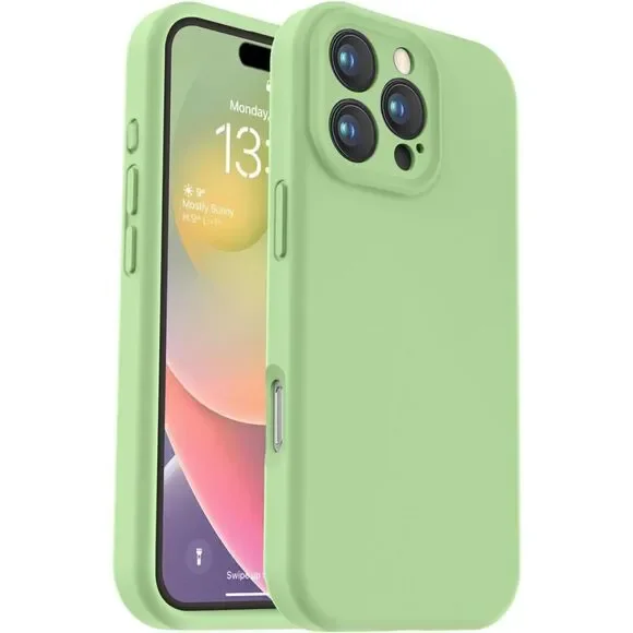 Vooii iPhone 16 Pro Liquid Silicone Case Camera Protection Soft Microfiber