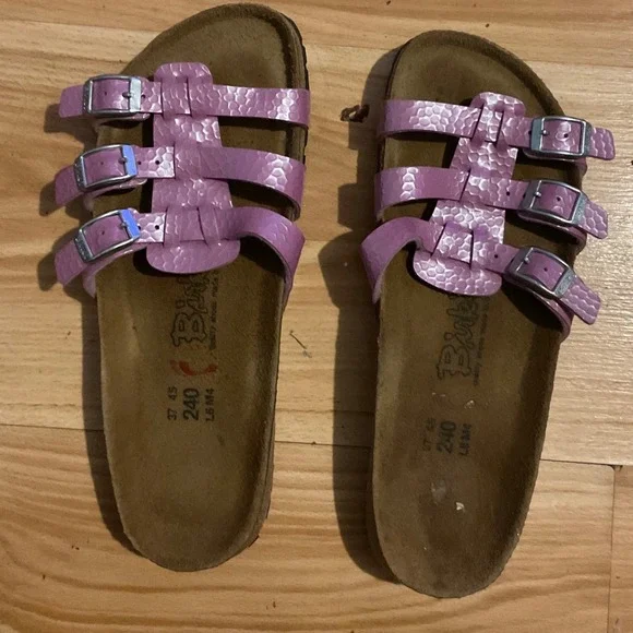Birki Arizona Lavender Purple Leather Sandals Women's Size 37 US‎ 6-6.5