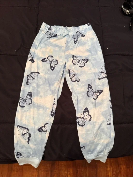 Old Navy Light Blue Butterfly Jogger Pants for Kids
