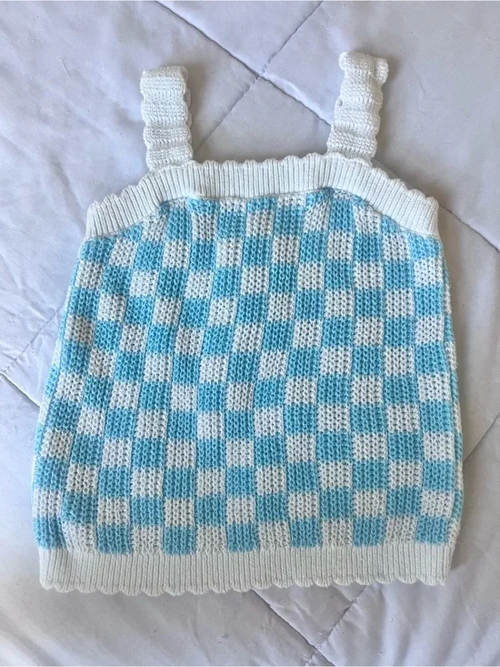Old Navy Checkered Knit Tank, Small