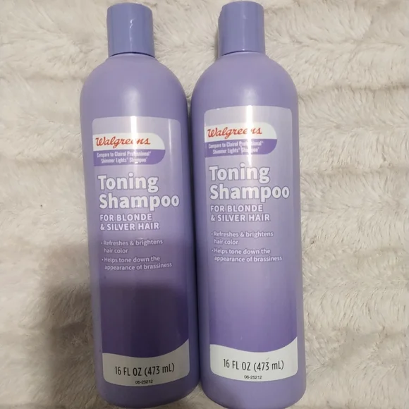 2 X Walgreens Toning Shampoo for Blonde & Silver Hair